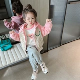 Куртка, демисезонный детский пуховик для девочек, утепленная толстовка, в западном стиле