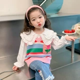 Трикотажный жилет, детский осенний весенний свитер, в западном стиле