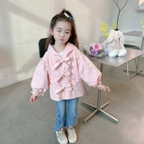 Осенняя тонкая детская куртка для девочек, коллекция 2023, в западном стиле