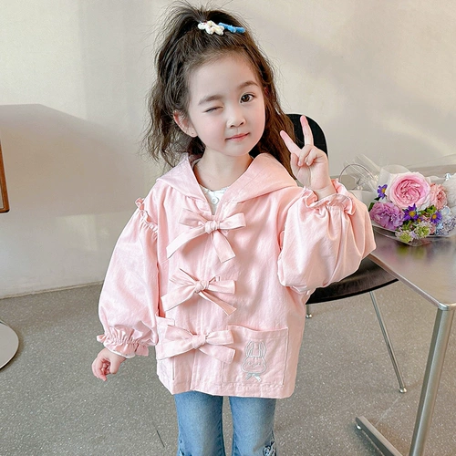 Осенняя тонкая детская куртка для девочек, коллекция 2023, в западном стиле