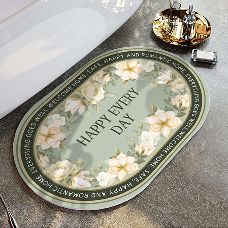 Home Fields Garden Silicon Algae Clay Soft Ground Water Absorbent Cool Mat Makeup Room Doormat Kieselguhr Anti Slip Bathroom Foot Mat