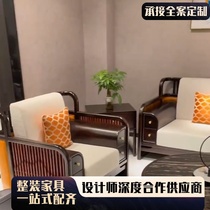 New Chinese style sofa and coffee table combination modern home office simple light luxury sofa combination large and small apartment decoration