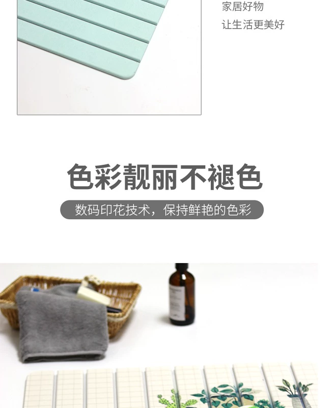 Diatom tự nhiên bùn sàn mat phòng tắm hấp thụ mat phòng tắm mới nâng cấp gấp diatom đất cửa mat - Thảm sàn thảm xốp lót sàn 100x100