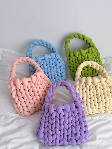 Вязаная сумка ручной работы, связать своими руками, в корейском стиле