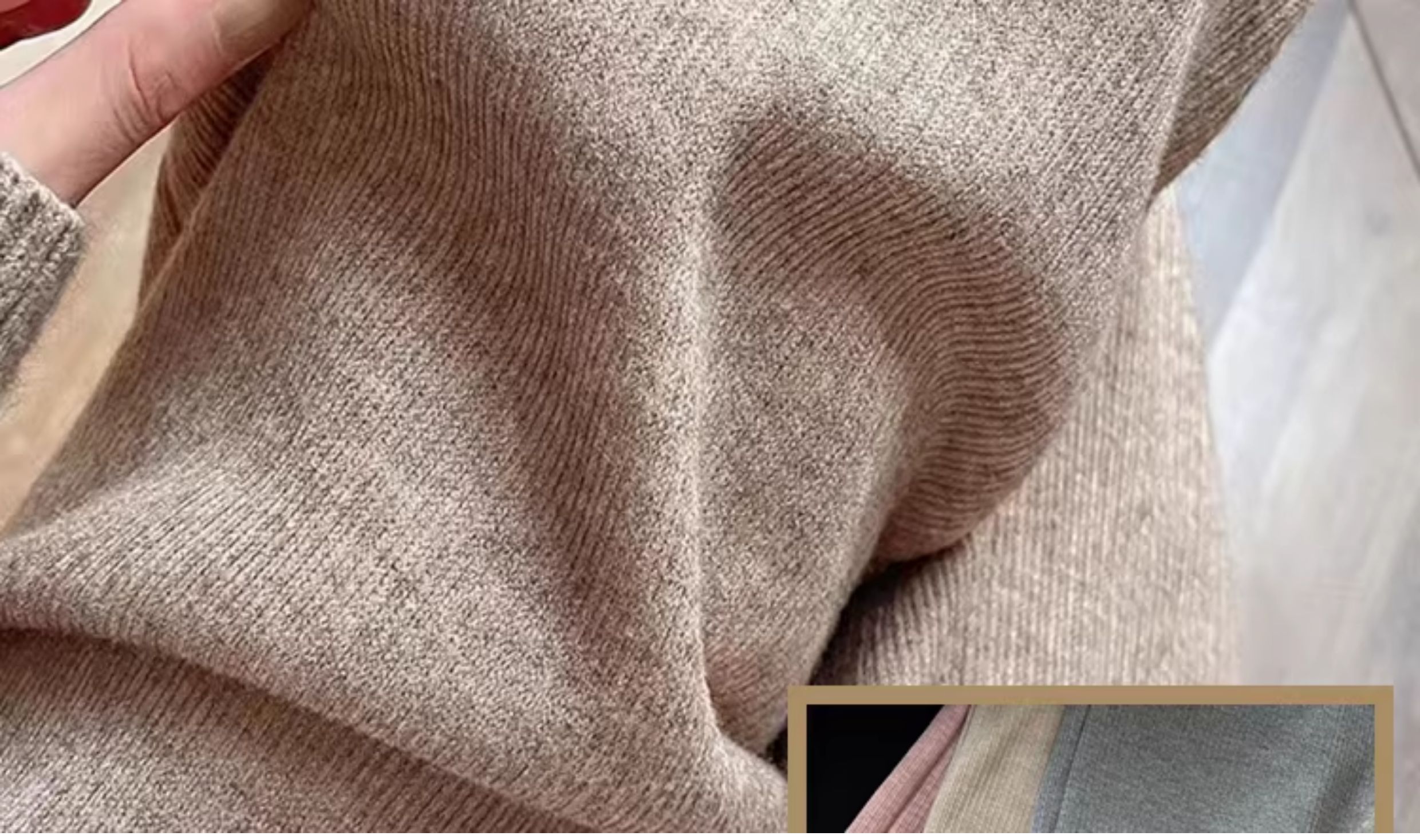 孕妇秋装裤子春秋季外穿阔腿裤仿羊绒休闲垂感直筒糯米裤2023新款 — 19