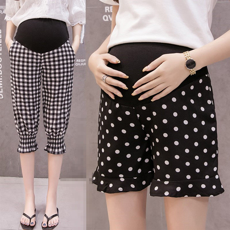 Pregnant women summer thin cropped pants fashion foreign atmosphere outside wear maternity leggings in pants summer maternity shorts summer wear