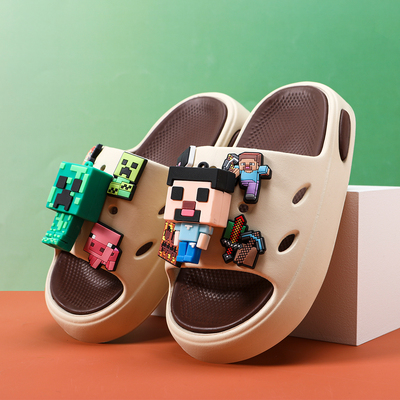 Minecraft Children's Slippers for Boys, Indoor Non-Slip, New Model for Kids, Cartoon Soft Sole, Silent — 7