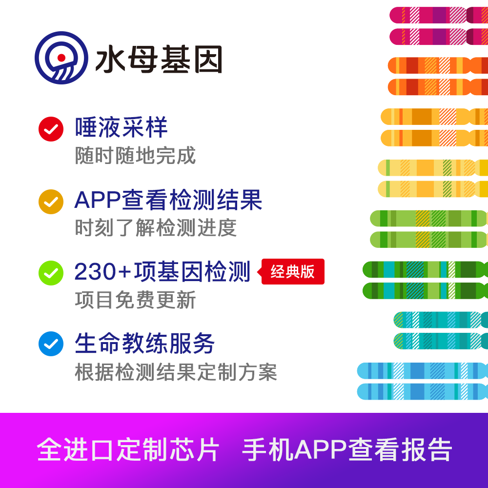 水母基因 基因检测 美肤基因/运动健身/营养需求/疾病风险/遗传病 天猫优惠券折后￥99（￥399-300）