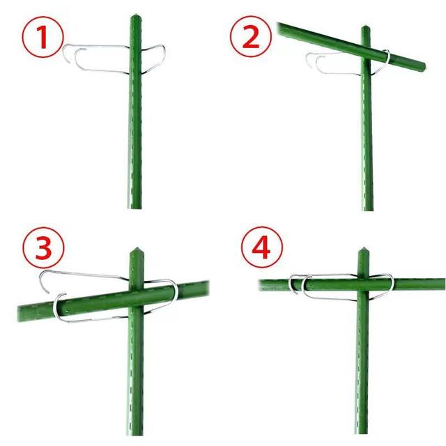 ເຮືອນລະບຽງເຮັດສວນປີນເຄືອໄມ້ພລາສຕິກເຄືອບທໍ່ອຸປະກອນເສີມສາຍ buckle bracket rod pillar fixed buckle sunshade scaffolding