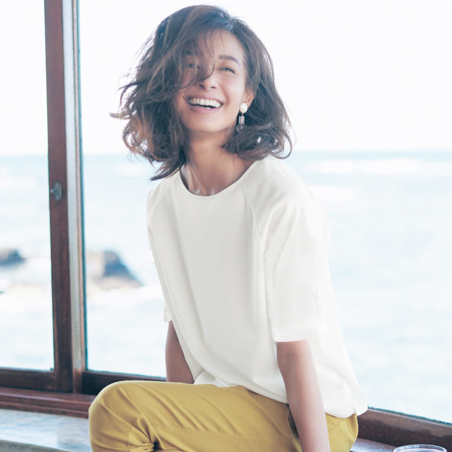 CE*LINE100支純棉短袖 絲般質感重磅中袖白T 高級圓領半袖上衣女