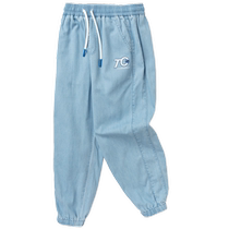 (Same style in the mall) Balabala pants boys jeans childrens middle and large childrens trousers summer wear