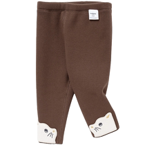 Balabala girls leggings trousers baby pants baby winter clothing clearance discount warm simple plus velvet cute