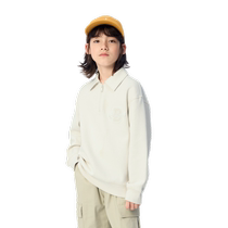 (Same style in the mall) Balabala childrens clothing boys sweatshirt autumn 2024 girls long-sleeved childrens top lapel