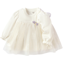 (Same style in the mall) Balabala girls t-shirt baby spring and autumn baby long-sleeved sweatshirt bottoming shirt sweet and cute