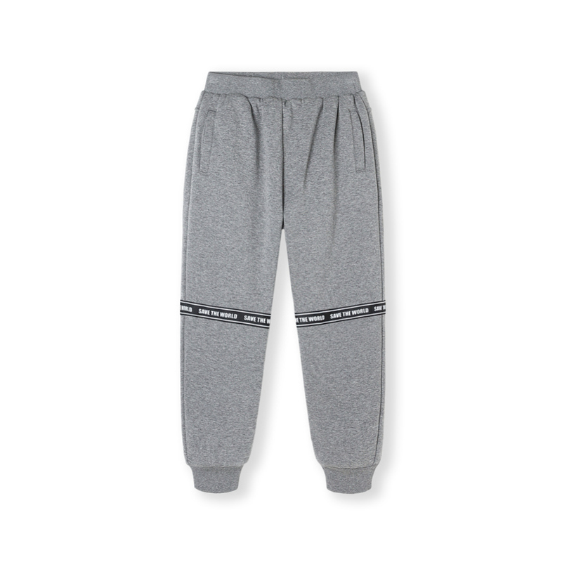 Balabala childrens quần mùa thu và mùa đông trẻ em lớn sweatpants dày trẻ em phổ thông cộng với quần nhung triều mát mẻ.