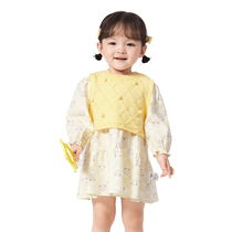 Balabala girls dress childrens skirt baby princess dress autumn vest two-piece set fashionable and cute