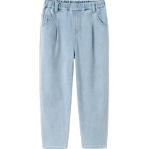 (Same style in the mall) Balabala childrens clothing girls jeans childrens 24 new spring big childrens trousers carrot pants