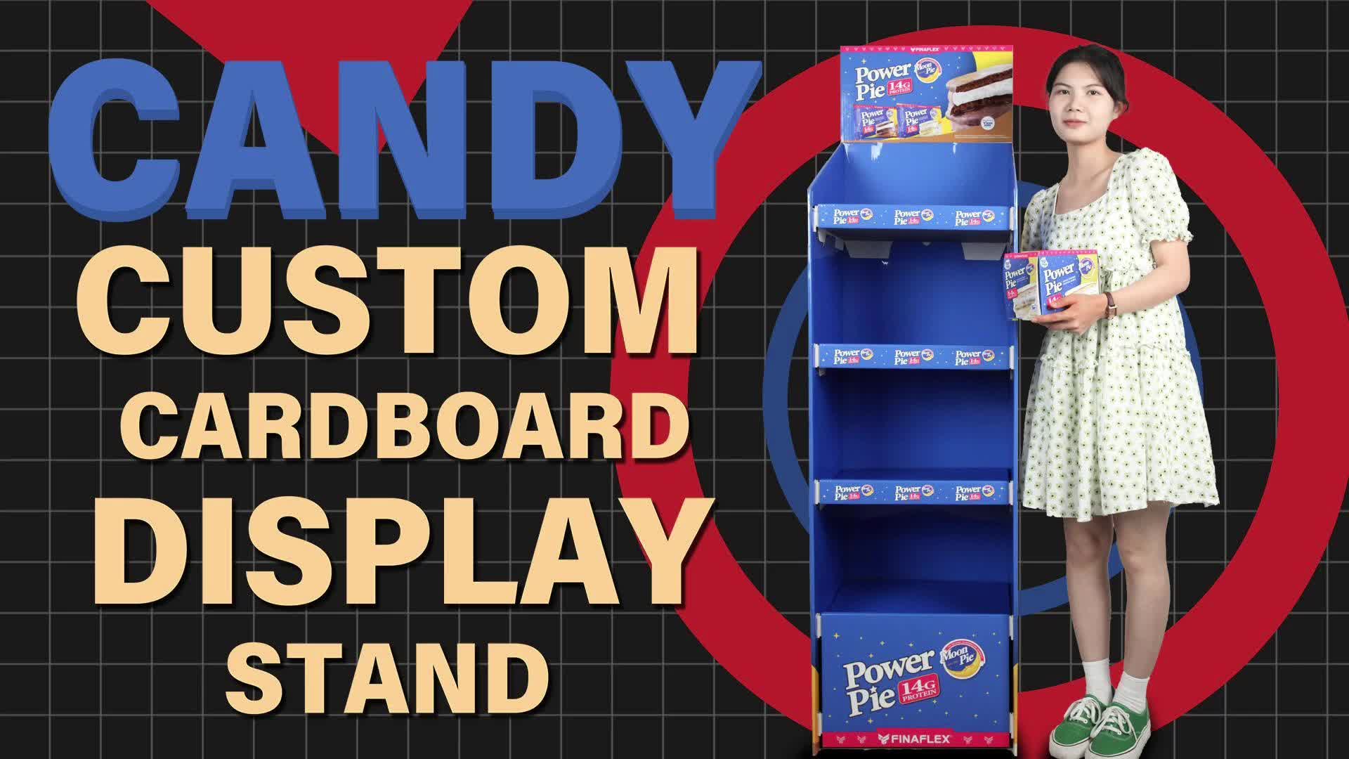 Custom Cardboard Floor Shelves Display Cardboard Display Holder For