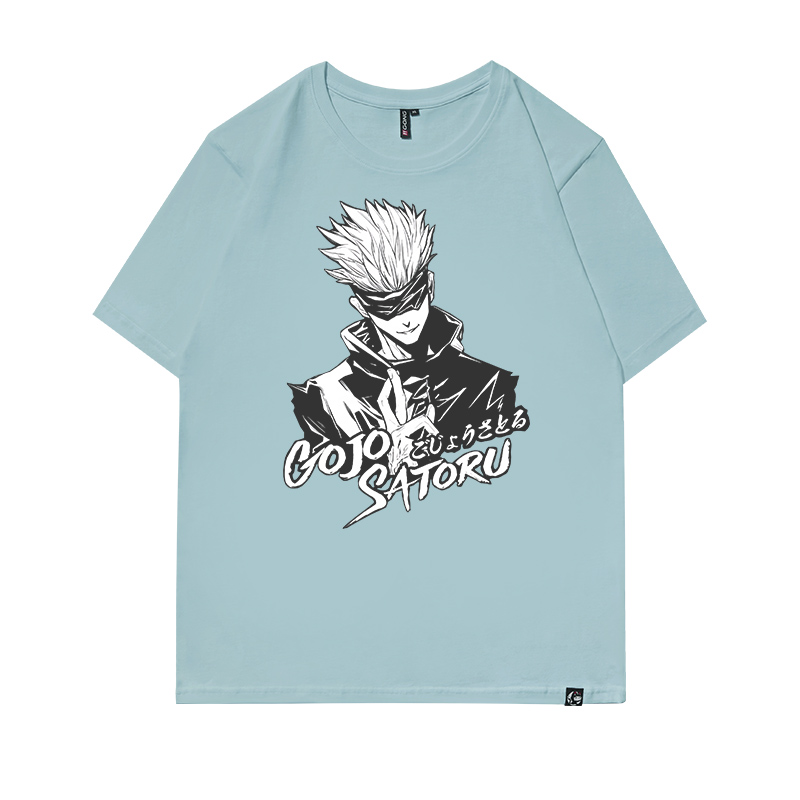 Cool Five - Grey BlueSpell periphery T-shirt Short sleeve Article 5 Realization comic Cartoon Chaopai jointly T-shirt Half sleeve cotton summer new pattern male