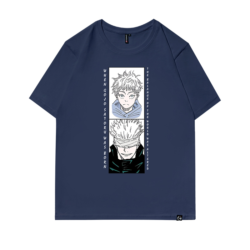 Five Two Years Old - Tibetan BlueSpell periphery T-shirt Short sleeve Article 5 Realization comic Cartoon Chaopai jointly T-shirt Half sleeve cotton summer new pattern male