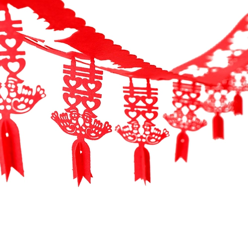 花房喜事 Свадебные свадебные товары спальня тянет цветок свадебный дом украшения новая комната для дома счастливые слова тянуть цветочные пакет