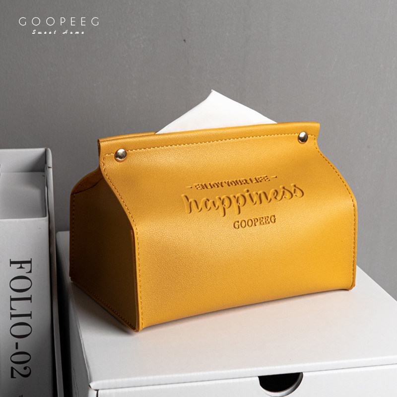 Car-borne toilet inside the home toilet smoking tissue box leather living room creative cute Nordic ins wind light luxury