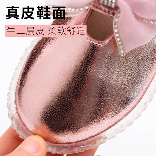 Туфли для кожаной обуви, небольшая детская обувь для принцессы, 2020, осенние, из натуральной кожи, мягкая подошва