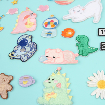 Self-adhesive embroidery stickers Longxiang bag clothes pants mobile phone cloth stickers cute ipad shell decoration fashion versatile patch patch