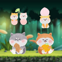 Shiba Inu Keji Sweet Adventure Embroidery Sticker Bag Shoes Book Sticker Cartoon Cloth Sticker Self-adhesive Adhesive