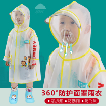 Child Raincoat Boy Girl Child Young Children Toddler Nursery School Rain Cape School Rain Cape With Backpack Position Protective Mask