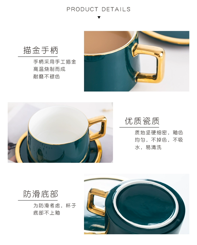 Macaron màu cốc cà phê cốc cà phê châu Âu chén đĩa đặt hộ gia đình đơn giản buổi chiều trà hoa trà cốc với muỗng - Cà phê phin cafe sứ