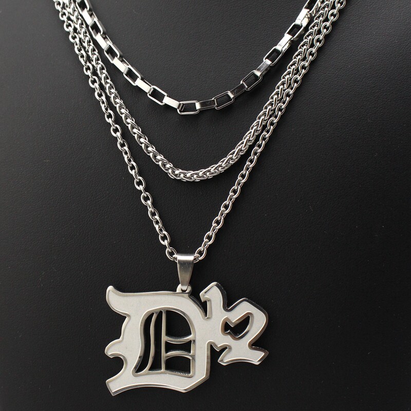 Hip Hop Eminem D12 Extra Long Men's Hip Hop Necklace Sweater Chain Hip Hop Eminem D12 Extra Long Men's Hip Hop Necklace Sweater Chain