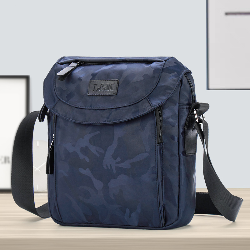 Men's bag Single shoulder bag Skew Satchel Sport Little Boys Bag Tide Waterproof Oxford Buns Bag Canvas Large Capacity Cross Pack