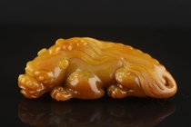 Laos northern Tian Yellowstone boutique ancient behemoth handpiece to make fun of goldstone seal carving national stone collection investment handicraft direct