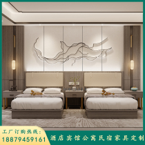 Modern hotel furniture standard room full set of custom hotel special bed homestay apartment rental single double room bed frame
