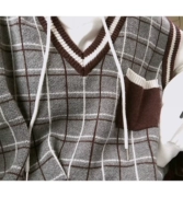 Mùa xuân của phụ nữ phiên bản Hàn Quốc của phong cách Harajuku áo vest dài đan học sinh lỏng lẻo áo len áo len - Áo vest