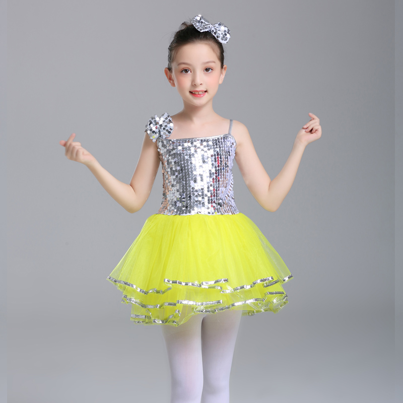 hiệu suất quần áo quần áo mầm non nhảy cô gái công chúa váy sequin 61 trẻ em gây dựng vở ballet jazz váy poncho váy.