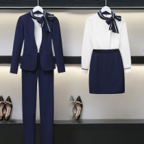 Flight attendant uniform professional suit women autumn and winter fashion front desk beautician overalls female professional temperament suit dress