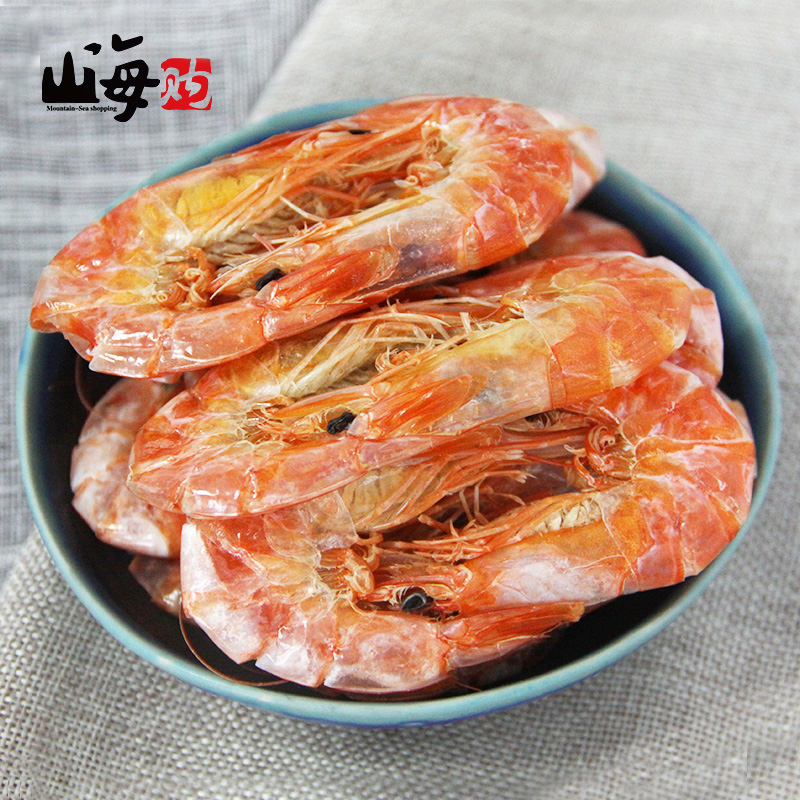 舟山特产 山海购 非油炸即食烤虾干 125g约40个 7-8cm大小 8成干度天猫优惠券折后￥17包邮（￥32-15）
