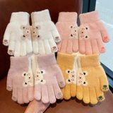 Детские зимние флисовые удерживающие тепло перчатки подходит для мужчин и женщин, детский зимний комплект для друга