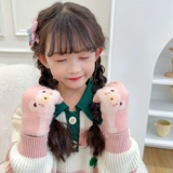 Детские зимние флисовые удерживающие тепло перчатки подходит для мужчин и женщин, детский зимний комплект для друга