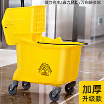 Squeeze water mop bucket Squeeze Bucket Free of hand wash mop Bucket Hotel Wash Mop mop Mop Pressed Water Clean Tuscan water caravan