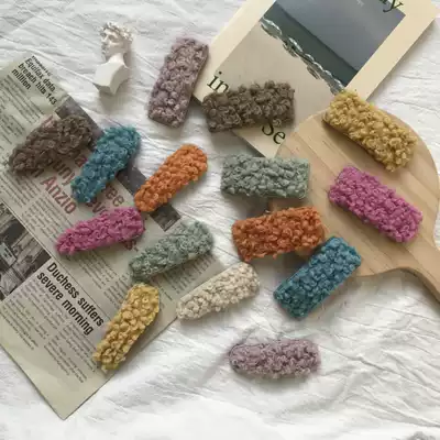 Lambskin hairy Korean hairpin