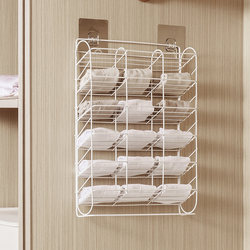 Sock Storage Rack Multi-Compartment Wardrobe Punch-Free Wall-Mounted Underwear Storage Rack Box Multifunctional Dormitory Hanging Bag