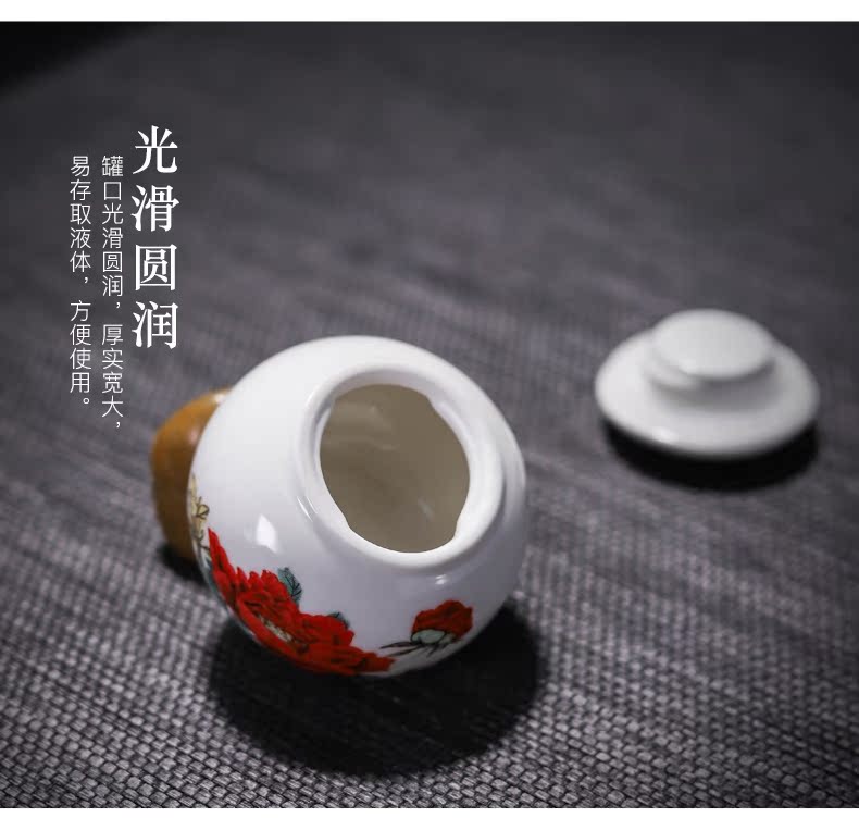 Small POTS ceramic cream jar pill substance Fang Xiang compact ceramic honey pot Small round ceramic bottles