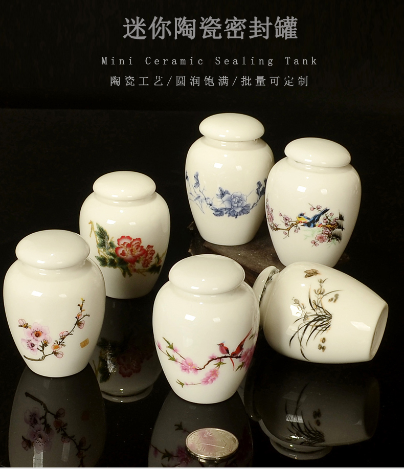 The Mini work ceramic tea pot small POTS of tea cream powder sealed small POTS tanks caulis dendrobii over porcelain box