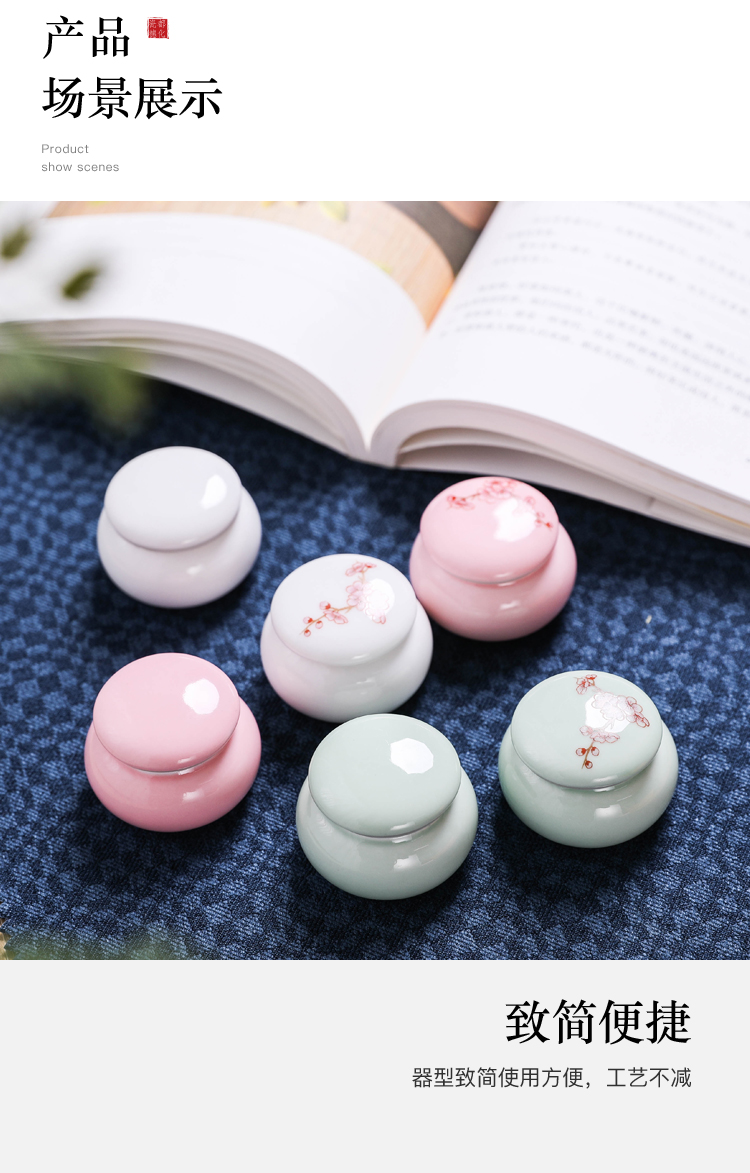 The New small porcelain ceramic pot can rotate with silica gel cream cream packing pot sweet cartridges rouge lipstick as cans