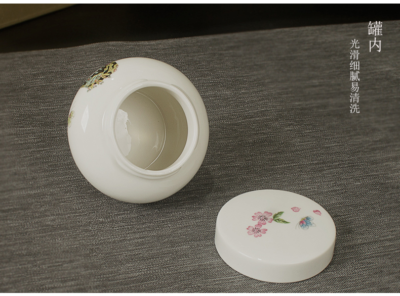 New ceramic landscape Chinese seal pot paste as cans of storage tank can be small porcelain pot cover powder cosmetics