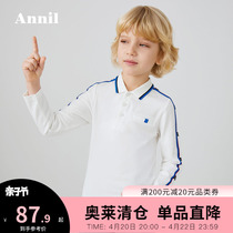 Anay childrens clothing boy POLO shirt long sleeve 2020 spring new CUHK Tong T-shirt turning over the ocean side bar