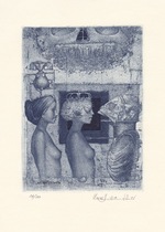 Ukraine-Antioken (Konstantin Antioukhin) copper engraving collection ticket Dialogue